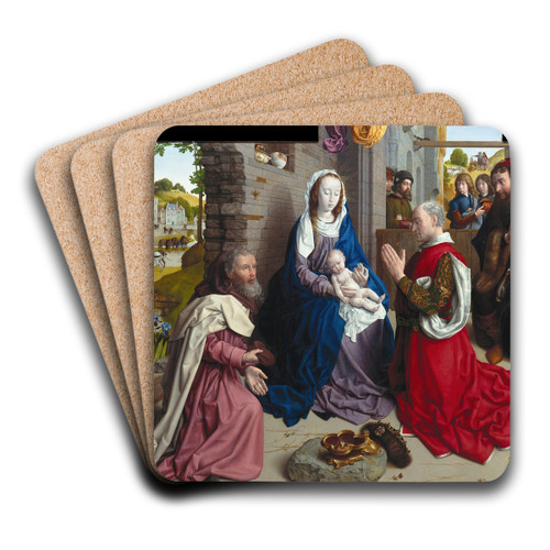 Adoration of the Magi by Hugo van der Goes Art Drink Coaster set