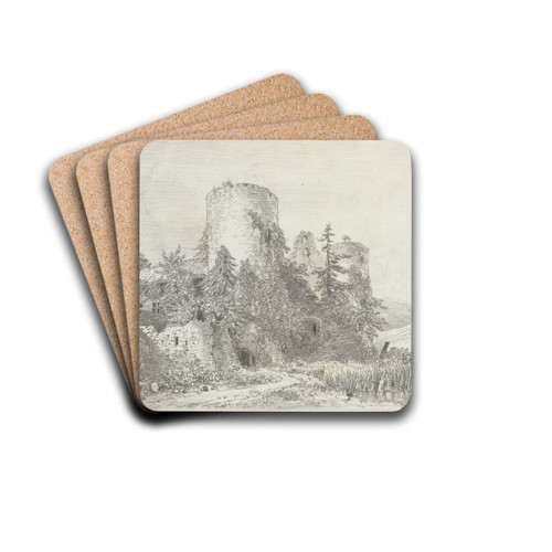 Vue du Chateau de Saconnex by Louis-Franois Cassas Drink Coasters - set of 4