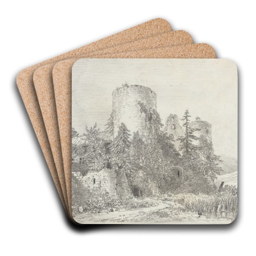 Vue du Chateau de Saconnex by Louis-Franois Cassas Art Drink Coaster set
