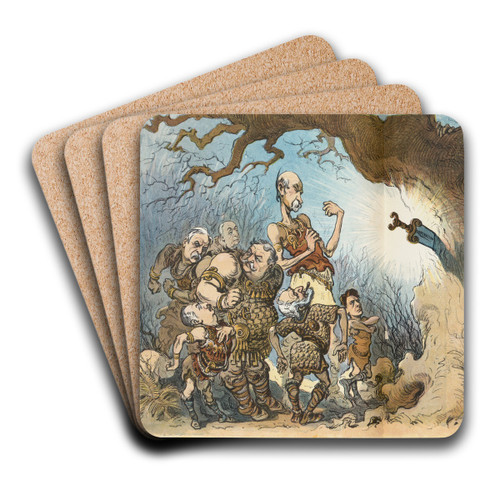 The sword of Theodore by Udo Keppler Art Drink Coaster set