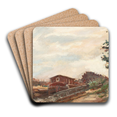 Pniches en Ile-de-France by Armand Guillaumin Art Drink Coaster set