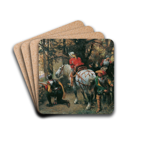 Feinderkundung by Julius von Blaas Drink Coasters - set of 4