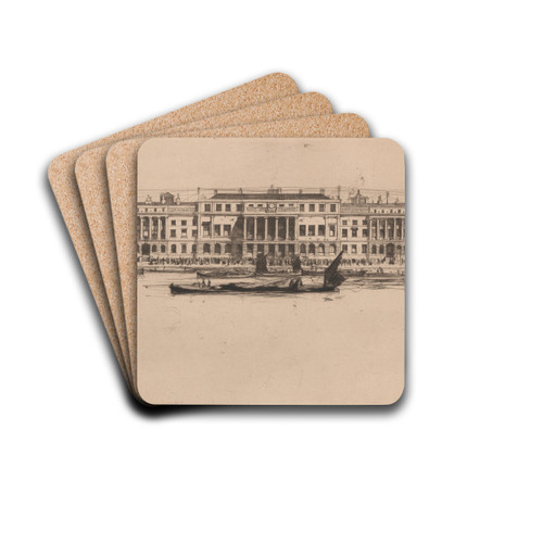 Custom House by David Young Cameron Drink Coasters - set of 4
