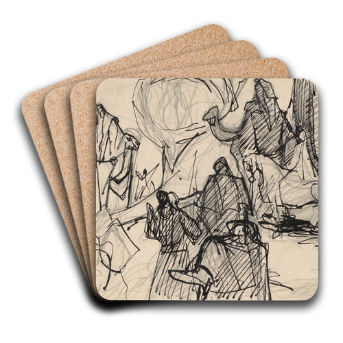 Biblical Scene by Jn Novk Art Drink Coaster set Biblical Scene by Jn Novk Art Drink Coaster set
