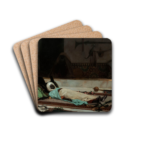 Le jour des funrailles - Scne du Maroc by Jean-Joseph-Benjamin Constant Drink Coasters - set of 4