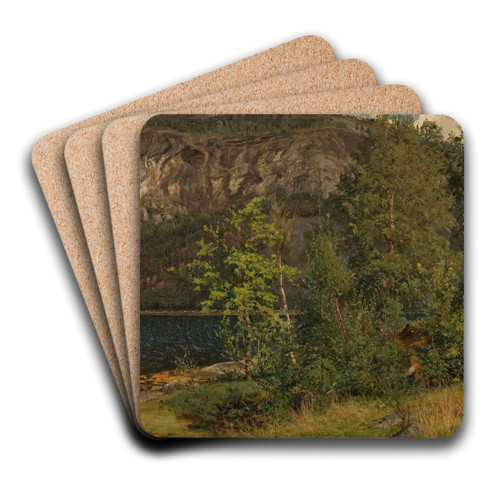 Fra Teren, Hardanger by Amaldus Nielsen Art Drink Coaster set