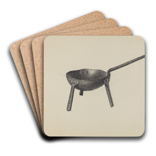 Sauce Pan by Roy Weber Art Drink Coaster set