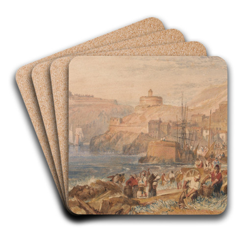 St. Mawes, Cornwall by Joseph Mallord William Turner Art Drink Coaster set
