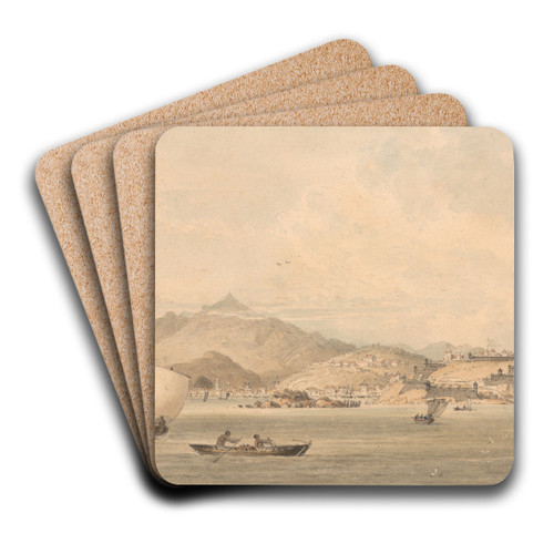A View of the Coast of China by William Alexander Art Drink Coaster set A View of the Coast of China by William Alexander Art Drink Coaster set