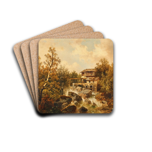 Cortina, Mhle im Ampezzothal by Josef Thoma Drink Coasters - set of 4
