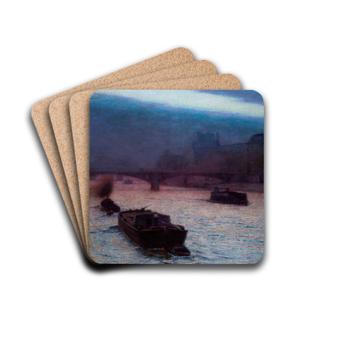 Evening on the Seine by Aleksander Gierymski Drink Coasters - set of 4