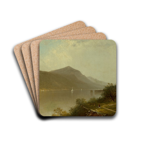 Along the Hudson River by Alfred Thompson Bricher Drink Coasters - set of 4