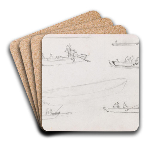 Btstudier by Hans Gude Art Drink Coaster set