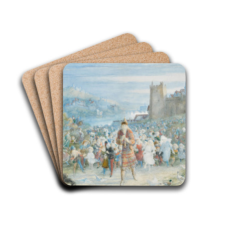 The Pied Piper of Hamelin by Richard Doyle Drink Coasters - set of 4 The Pied Piper of Hamelin by Richard Doyle Drink Coasters - set of 4