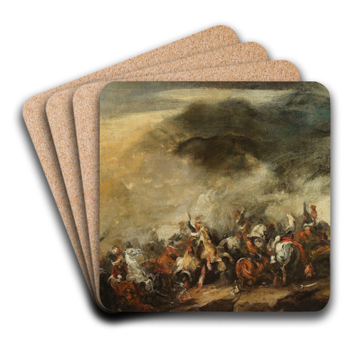 Battle of Somosierra by Piotr Michaowski Art Drink Coaster set