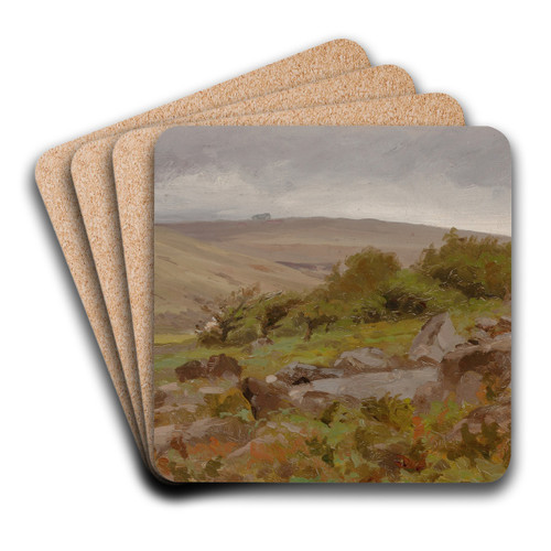 Landscape, possibly Wales by Thomas Allen, Jr. Art Drink Coaster set Landscape, possibly Wales by Thomas Allen, Jr. Art Drink Coaster set
