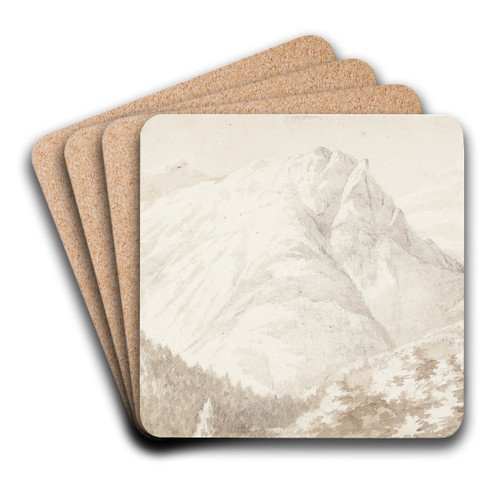 Udsigt over Glishorn by Johan Ludvig Lund Art Drink Coaster set