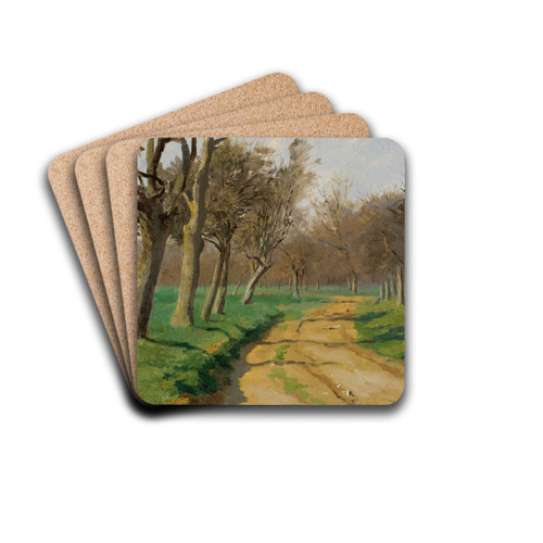 La Plaine Et Les Champs (Le Chemin Tournant A L'entre Du Bois) by Rosa Bonheur Drink Coasters - set of 4