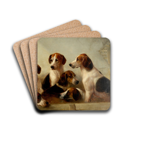 Favorite Hounds by Edward Robert Smythe Drink Coasters - set of 4
