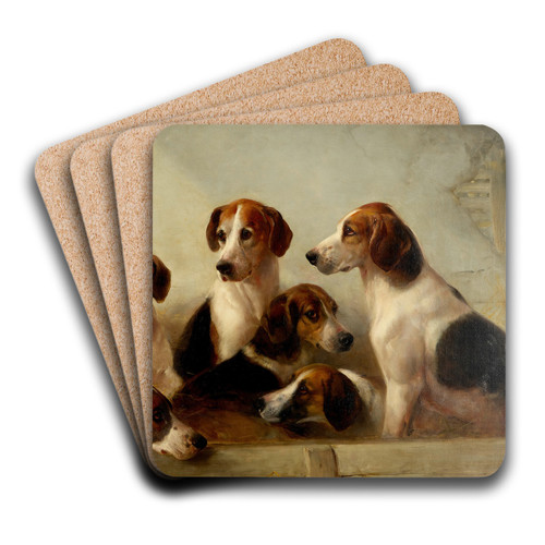 Favorite Hounds by Edward Robert Smythe Art Drink Coaster set