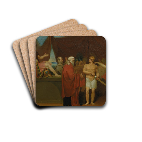 Quarrel of Achilles and Agamemnon by William Page Drink Coasters - set of 4 Quarrel of Achilles and Agamemnon by William Page Drink Coasters - set of 4