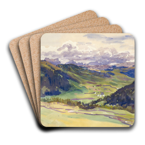 Open Valley, Dolomites by John Singer Sargent Art Drink Coaster set