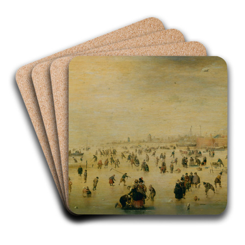 Skating Scene by Hendrick Avercamp Art Drink Coaster set Skating Scene by Hendrick Avercamp Art Drink Coaster set