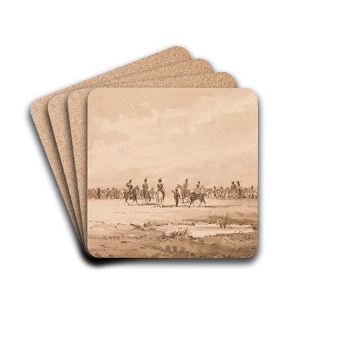 Dismounted Cavalry by James Pattison Cockburn Drink Coasters - set of 4 Dismounted Cavalry by James Pattison Cockburn Drink Coasters - set of 4