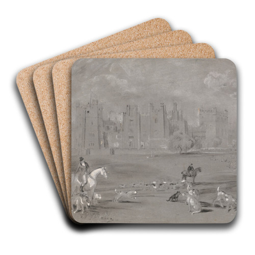 A Meet in the grounds of Raby Castle by Peter DeWint Art Drink Coaster set