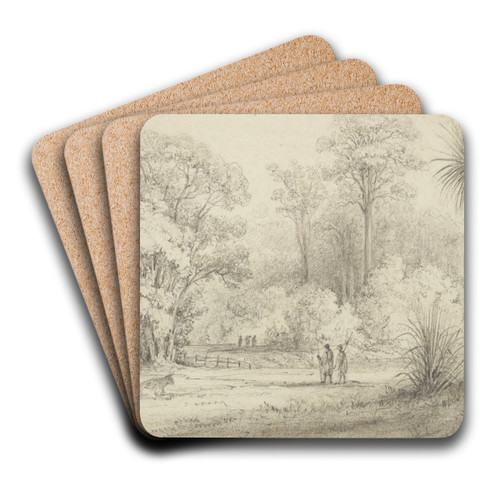 Hutt Road, from the windows of Hawkeshead by William Swainson Art Drink Coaster set