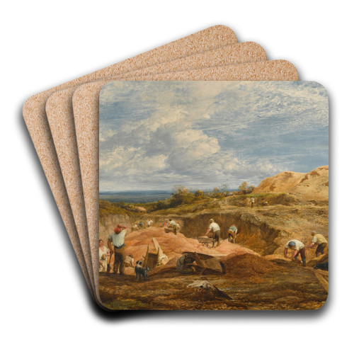 The Kensington Gravel Pits by John Linnell Art Drink Coaster set