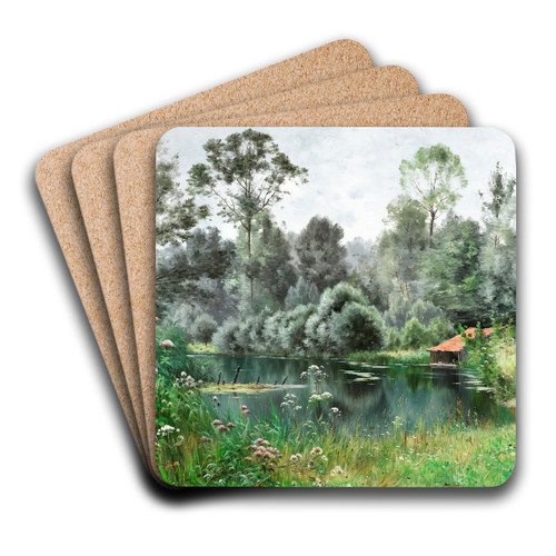 Pontgivart, Near Reims by Armand Gury Art Drink Coaster set