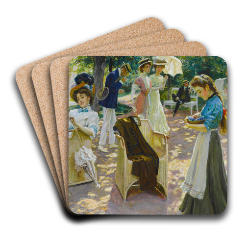 Midsummer day by Oscar Arthur Bluhm Art Drink Coaster set