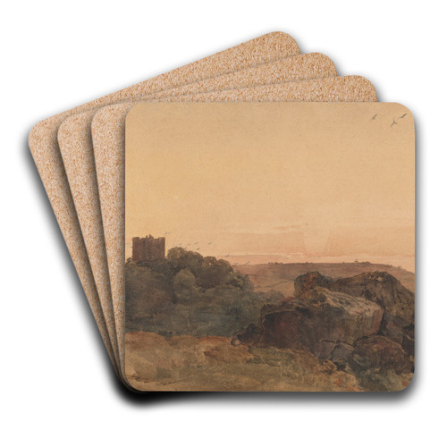 Bolton Castle by Peter DeWint Art Drink Coaster set