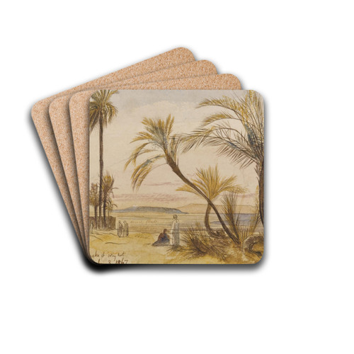 Wady Halfen, Egypt by Edward Lear Drink Coasters - set of 4 Wady Halfen, Egypt by Edward Lear Drink Coasters - set of 4