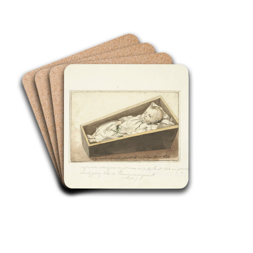 Catherina ter Borch in haar doodskistje by Gerard ter Borch Drink Coasters - set of 4