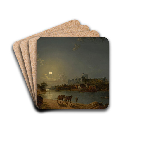 Windsor From The Thames by Henry Pether Drink Coasters - set of 4