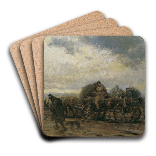 Der Verwundetentransport II by August von Pettenkofen Art Drink Coaster set