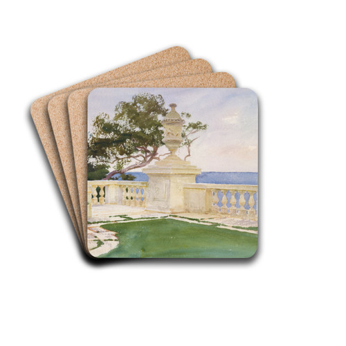 Terrace, Vizcaya by John Singer Sargent Drink Coasters - set of 4
