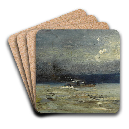 On the Hudson River by Robert Henri Art Drink Coaster set