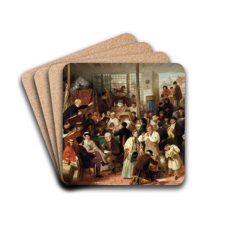 The Auction by John Morgan Drink Coasters - set of 4