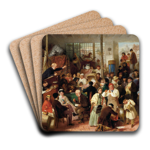 The Auction by John Morgan Art Drink Coaster set
