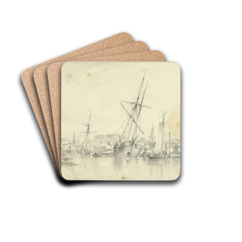 Edam by Edward William Cooke Drink Coasters - set of 4