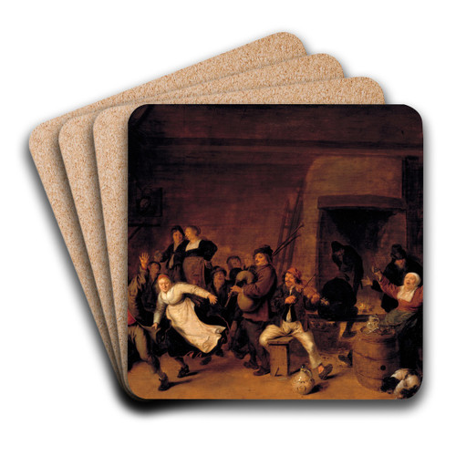 Festive Scene by Jan Miense Molenaer Art Drink Coaster set