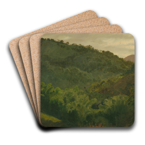 Landscape from Jamaica, West Indies by Frederic Edwin Church Art Drink Coaster set