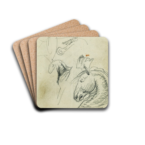 Horse studies by Thodore Gricault Art Drink Coaster set