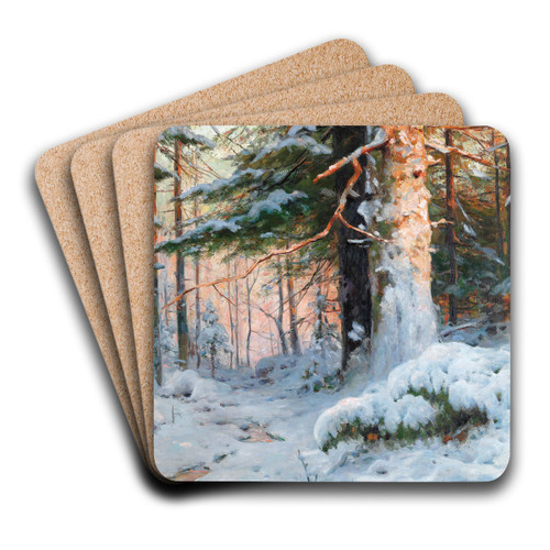 Winterlandschaft by Walter Moras Art Drink Coaster set