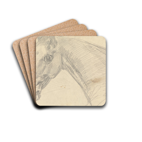 Head and Neck of a Horse by Sawrey Gilpin Drink Coasters - set of 4 Head and Neck of a Horse by Sawrey Gilpin Drink Coasters - set of 4