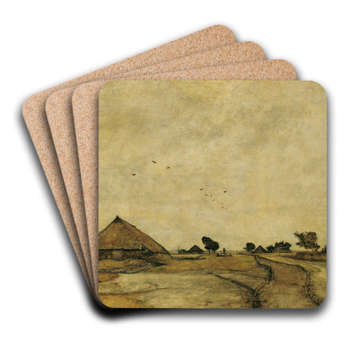 Hollndische Landschaft by Rudolf Ribarz Art Drink Coaster set