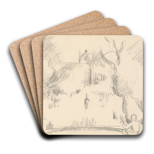 House in a Park by Paul Czanne Art Drink Coaster set